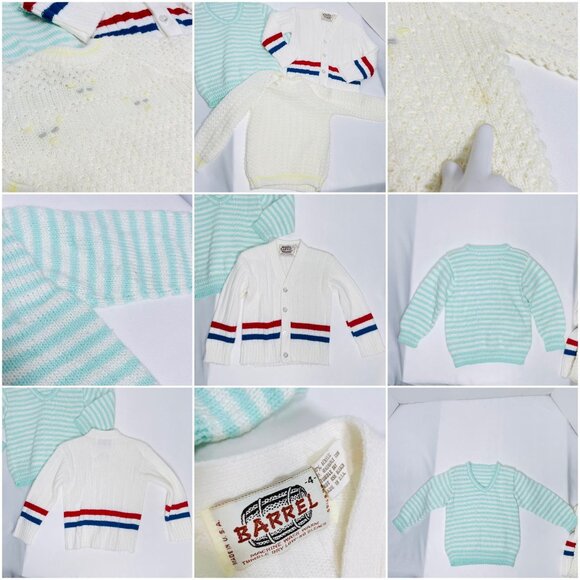 Vintage Toddler Boys Knit Sweater + Cardigan Bundle Lot of 3 - 2T / 3T - Picture 2 of 11